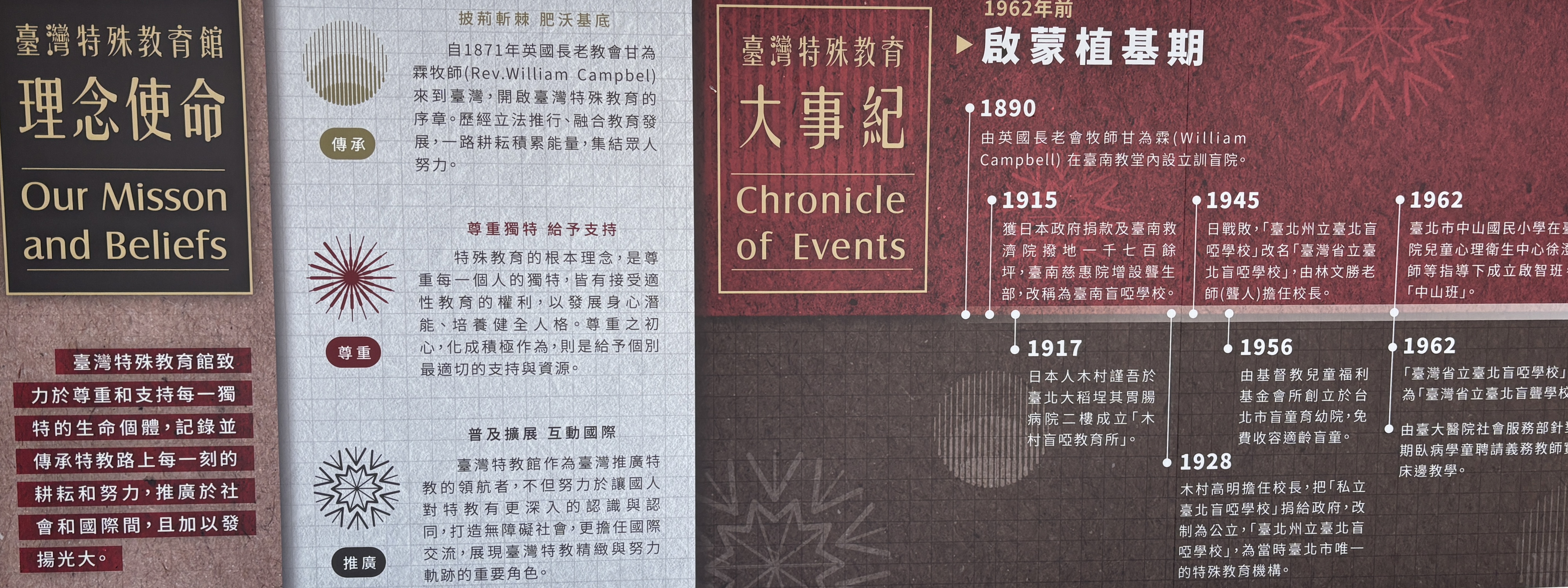 特教中心理念與使命說明圖